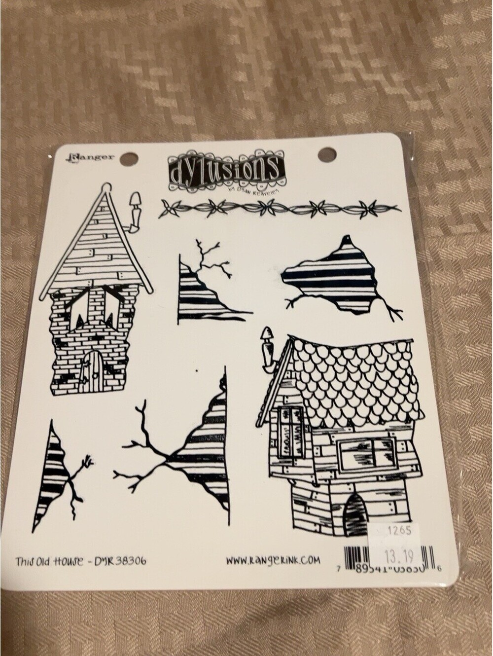 Ranger Dylusions This Old House DYR38306 Dyan Reaveley 7 Rubber Stamp Set NOS